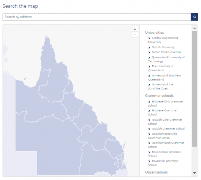 Screenshot of education dashboard